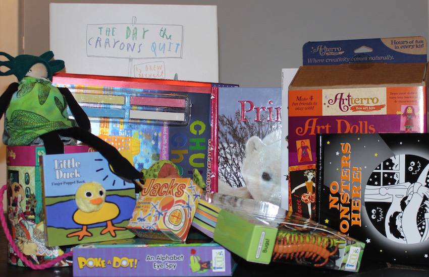 Toys and books from The Muse gift store