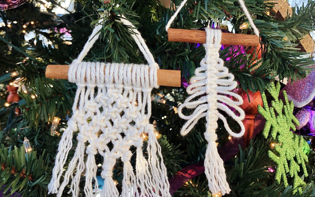 Mini Macrame Ornaments with Knotted by Linds