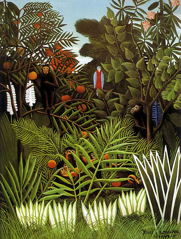 A painting by Henri Rousseau entitled Exotic Landscape