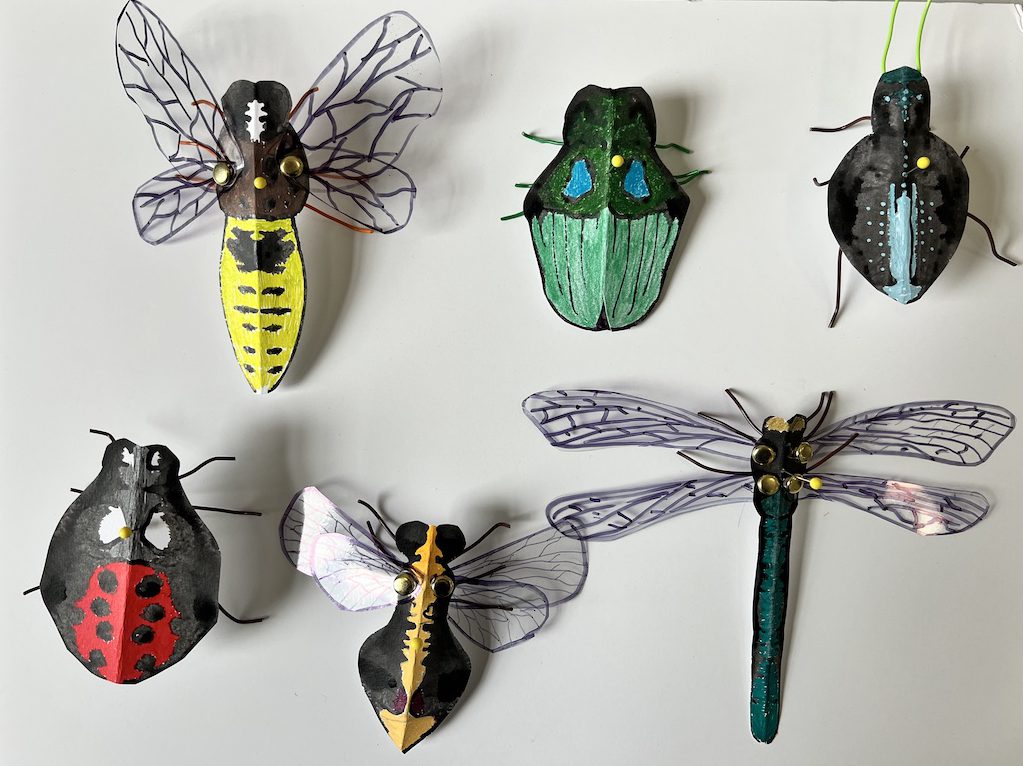 paper crafted insects