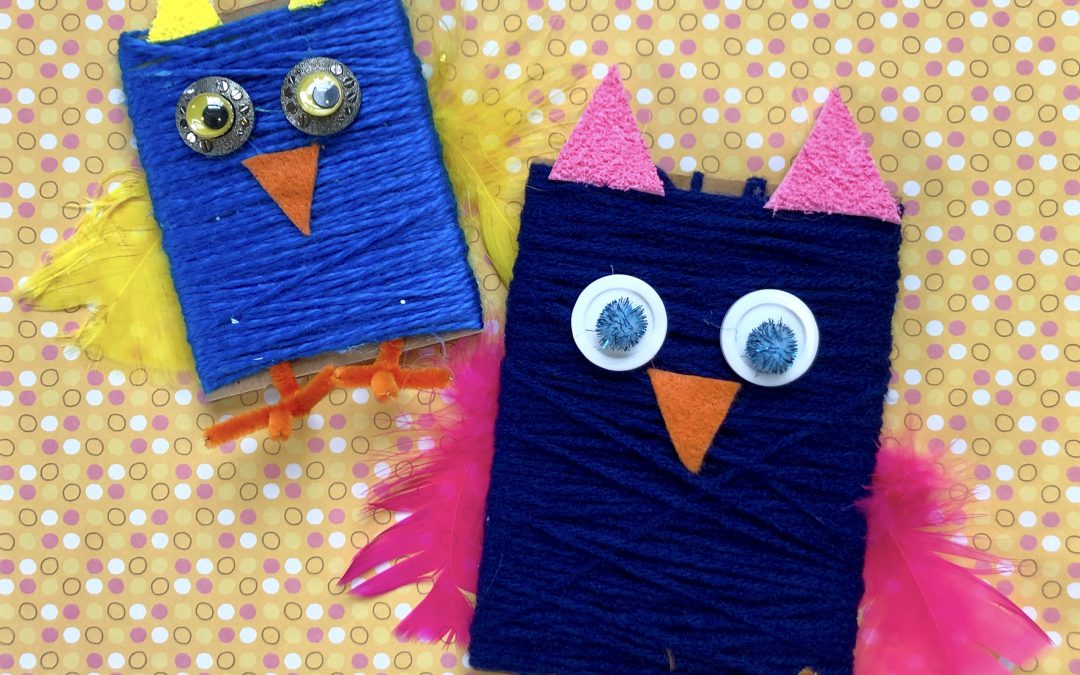 Drop in Craft: Yarn-Wrapped Owls