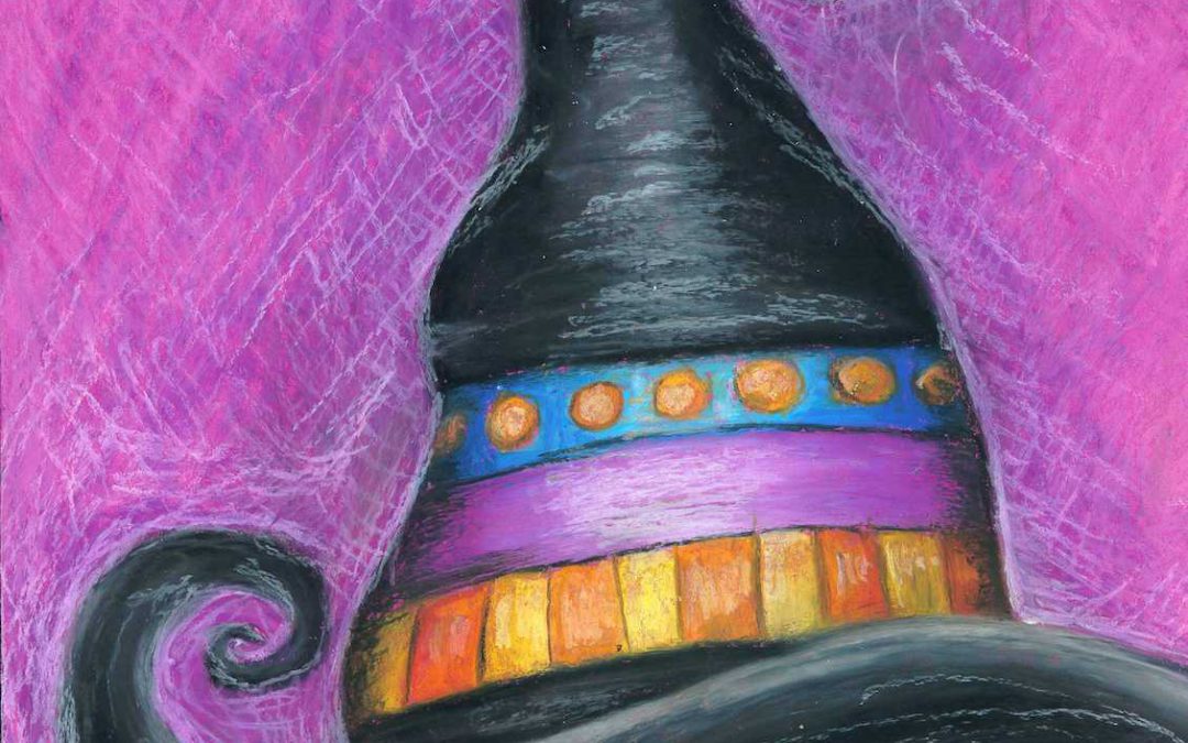 Witch/Wizard Hat in Oil Pastel (Adult/Teen 14+)