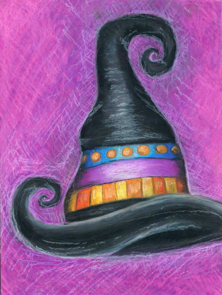 Witch/Wizard Hat in Oil Pastel (Adult/Teen 14+)