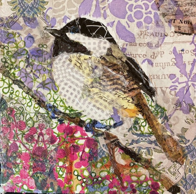 Painting with Paper Napkins: Winter Bird with Laurie Dufresne
